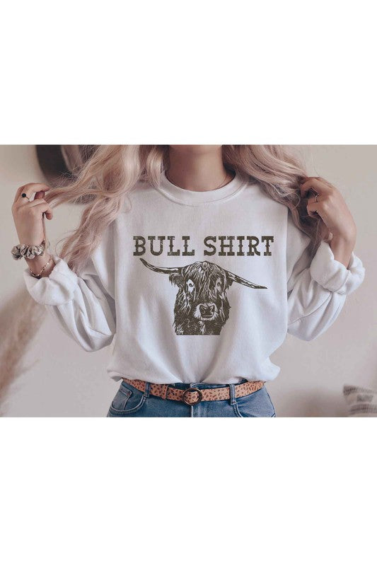 BULL SHIRT GRAPHIC SWEATSHIRT PLUS SIZE