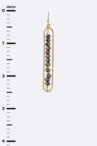 Beaded Bar Drop Earrings