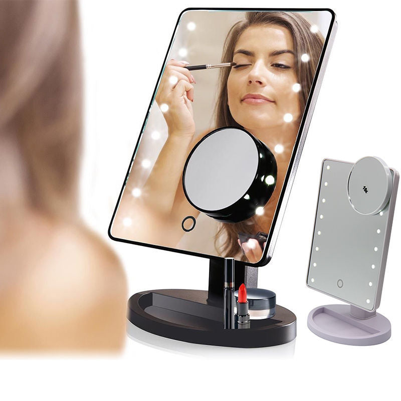 Makeup mirror with lamp desktop mirror