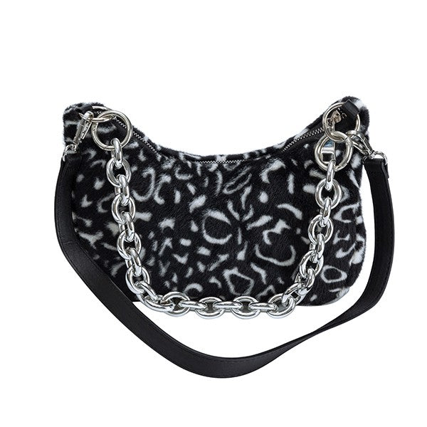 LEOPARD PRINT PLUSH BAG