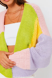 Color Block Sweater Cardigan - Ivy & Lane
