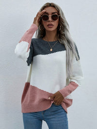 Women's Long Sleeve Round Neck Sweater