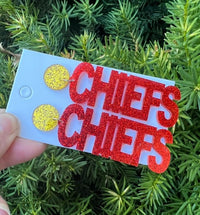 Chiefs Kansas City Acrylic Statement Earrings - Ivy & Lane