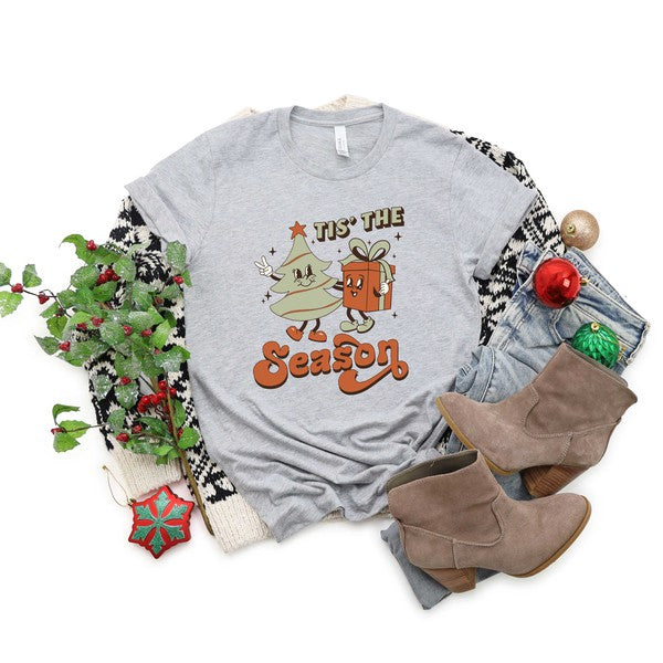 Retro Tis The Season Tree Short Sleeve Graphic Tee - Ivy & Lane