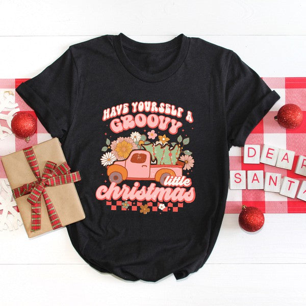 Groovy Little Christmas Truck Short Sleeve Tee - Ivy & Lane