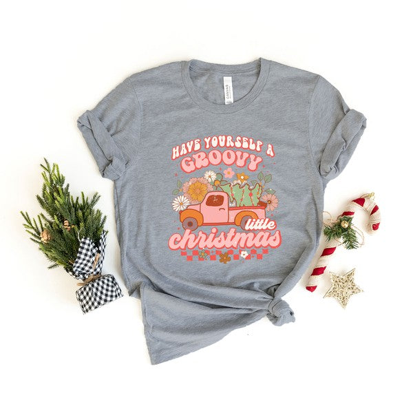 Groovy Little Christmas Truck Short Sleeve Tee - Ivy & Lane