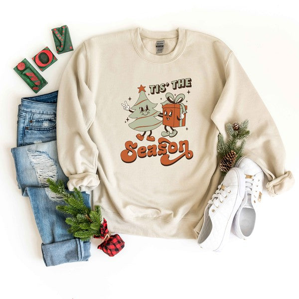 Retro Tis The Season Tree Graphic Sweatshirt - Ivy & Lane