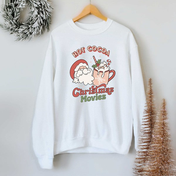 Retro Hot Cocoa Christmas Movies Sweatshirt - Ivy & Lane