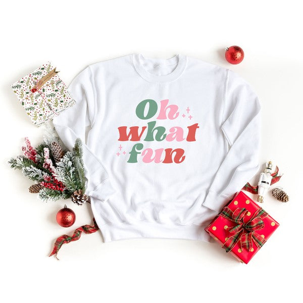 Retro Oh What Fun Graphic Sweatshirt - Ivy & Lane