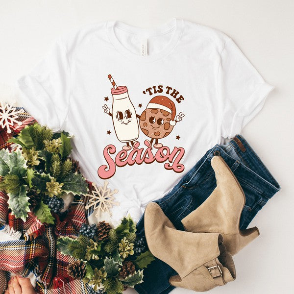 Tis The Season Milk And Cookie Short Sleeve Tee - Ivy & Lane