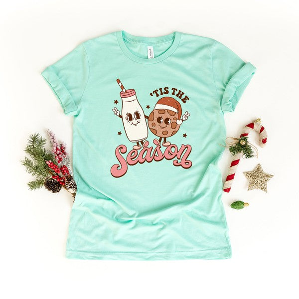 Tis The Season Milk And Cookie Short Sleeve Tee - Ivy & Lane