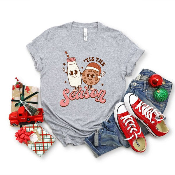 Tis The Season Milk And Cookie Short Sleeve Tee - Ivy & Lane