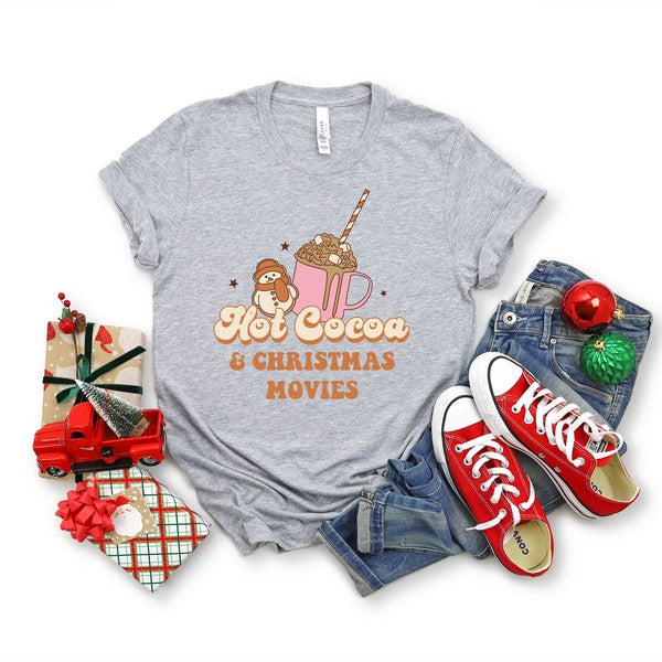 Hot Cocoa And Christmas Movies Short Sleeve Tee - Ivy & Lane