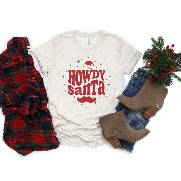 Howdy Santa Short Sleeve Graphic Tee