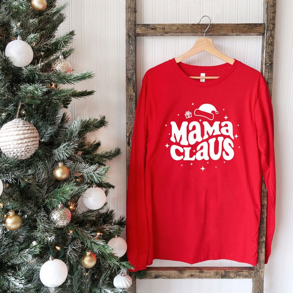 Mama Claus Long Sleeve Graphic Tee - Ivy & Lane