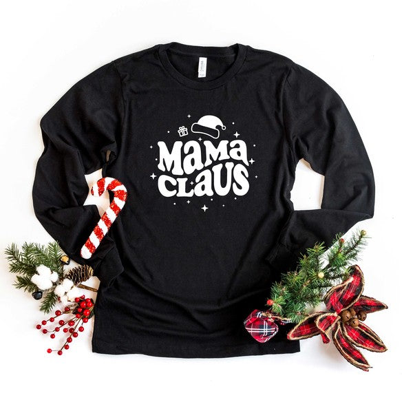 Mama Claus Long Sleeve Graphic Tee - Ivy & Lane