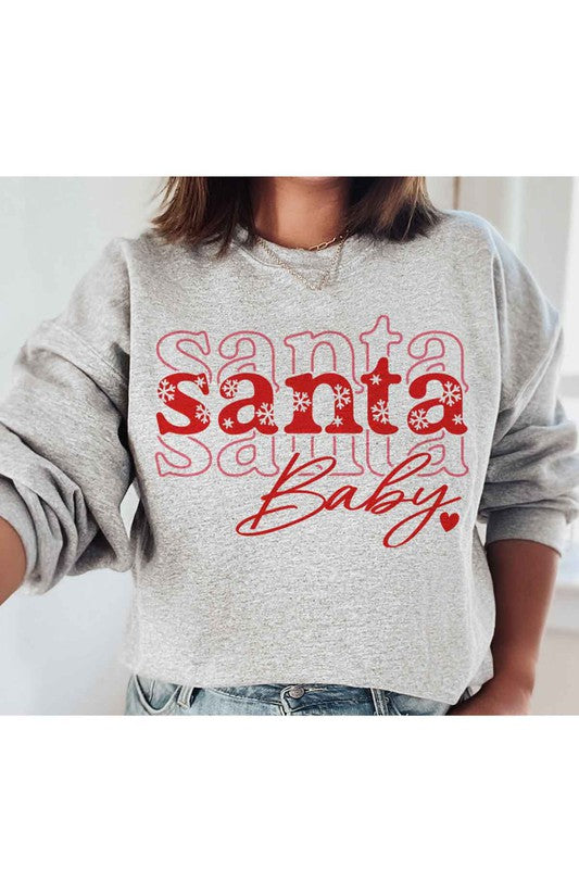 Santa Baby Christmas Graphic Sweatshirt - Ivy & Lane