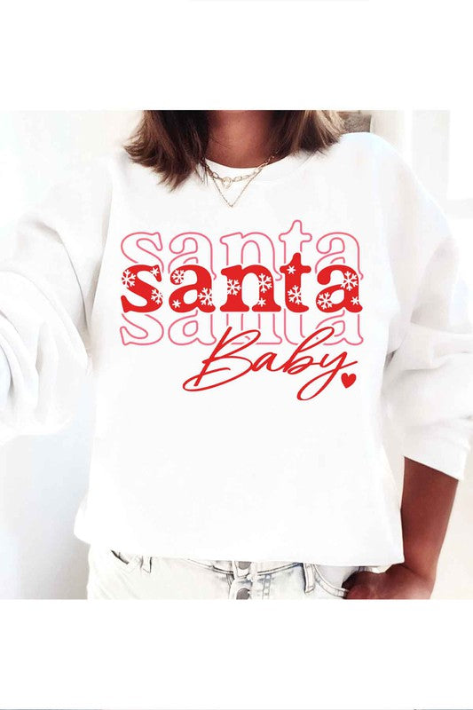 Santa Baby Christmas Graphic Sweatshirt - Ivy & Lane