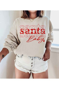 Santa Baby Christmas Graphic Sweatshirt - Ivy & Lane