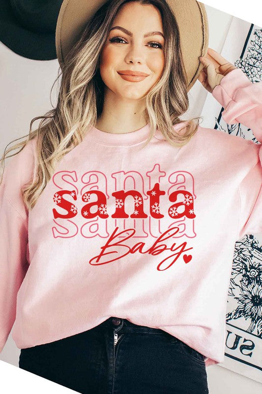 Santa Baby Christmas Graphic Sweatshirt - Ivy & Lane