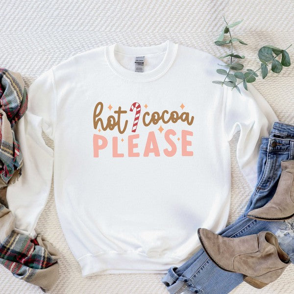 Hot Cocoa Please Graphic Sweatshirt - Ivy & Lane