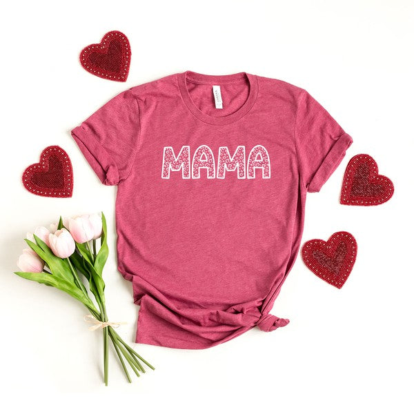 Mama Leopard Hearts Short Sleeve Graphic Tee - Ivy & Lane