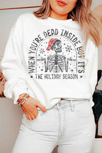 Christmas Skeleton Graphic Sweatshirt - Ivy & Lane