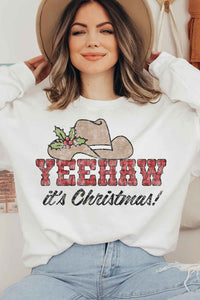 Yeehaw Country Christmas Graphic Sweatshirt | Ivy & Lane