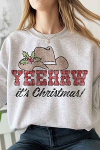 Yeehaw Country Christmas Graphic Sweatshirt | Ivy & Lane