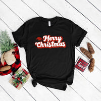 Merry Christmas Hat Short Sleeve Graphic Tee - Ivy & Lane