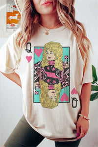 DOLLY QUEEN OF HEARTS GRAPHIC T-SHIRT