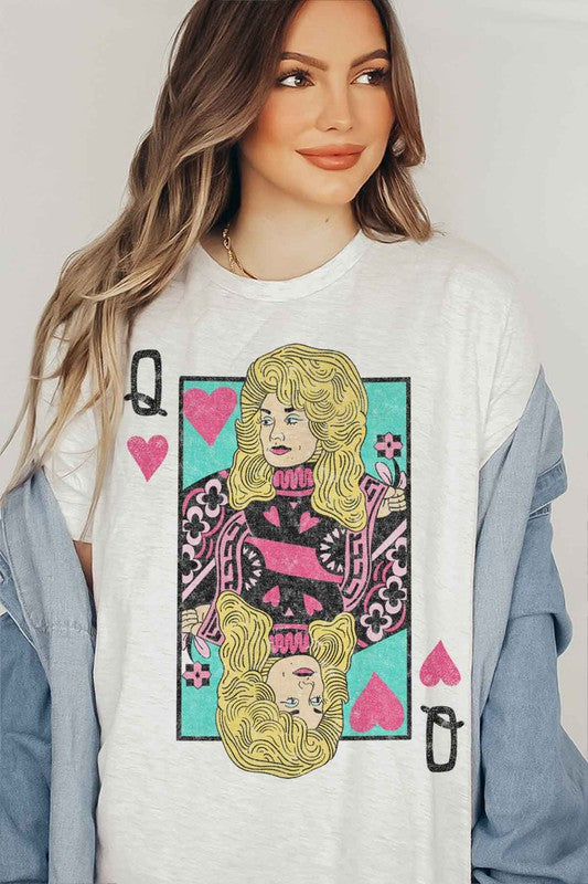 DOLLY QUEEN OF HEARTS GRAPHIC T-SHIRT