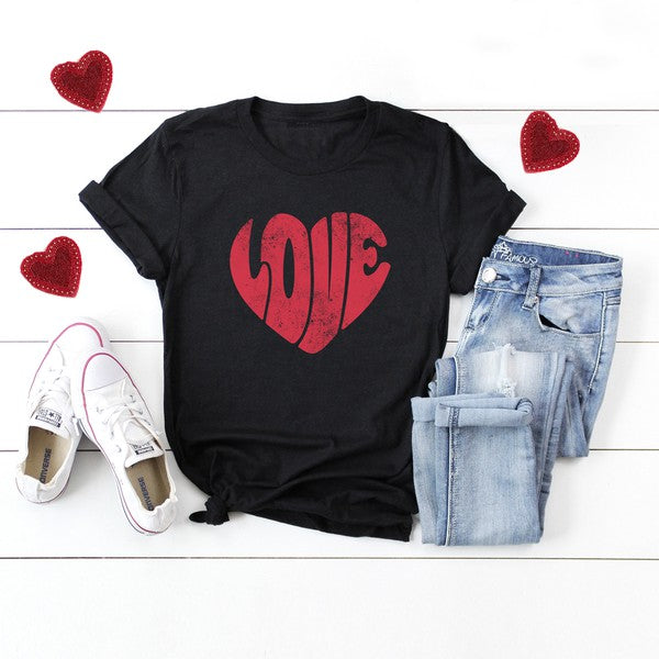 Love Heart Short Sleeve Tee