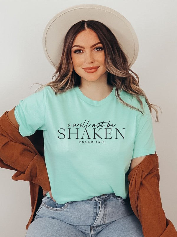 I Will Not Be Shaken PSALM 16  8 Short Sleeve Tee