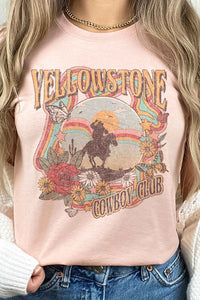 YELLOWSTONE COWBOY CLUB TEE PLUS SIZE