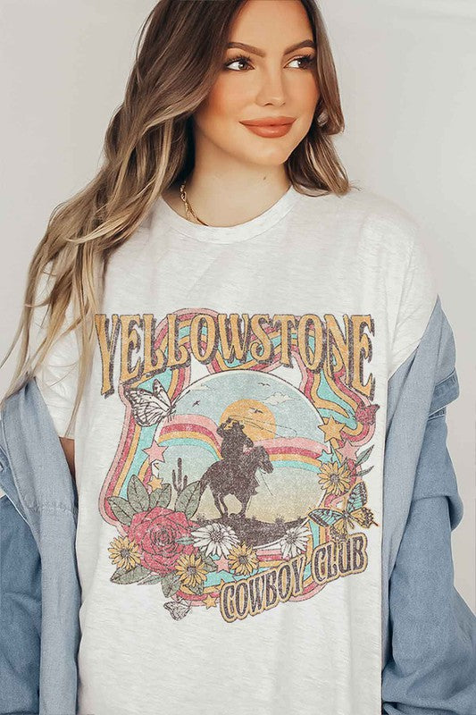 YELLOWSTONE COWBOY CLUB TEE PLUS SIZE