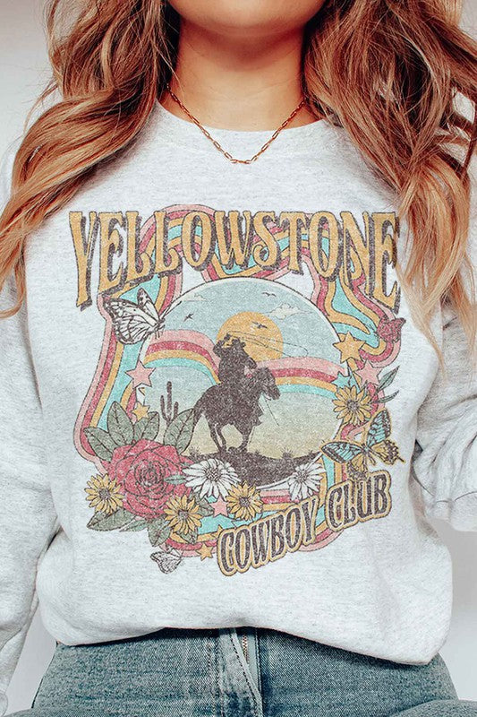 YELLOWSTONE COWBOY CLUB GRAPHIC SWEATSHIRT