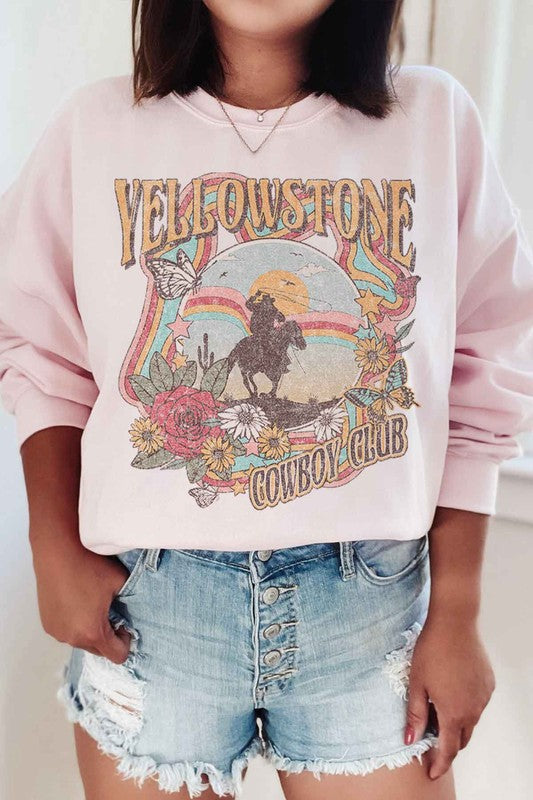 YELLOWSTONE COWBOY CLUB GRAPHIC SWEATSHIRT