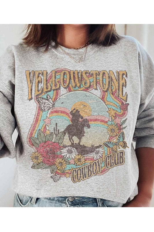 YELLOWSTONE COWBOY CLUB GRAPHIC SWEATSHIRT