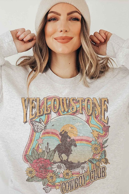 YELLOWSTONE COWBOY CLUB GRAPHIC SWEATSHIRT