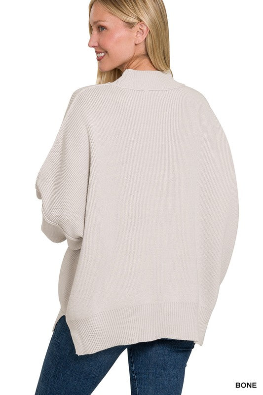 Side Slit Oversized Sweater