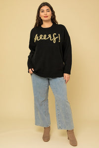 Plus Size Cheers Pullover Sweater - Ivy & Lane