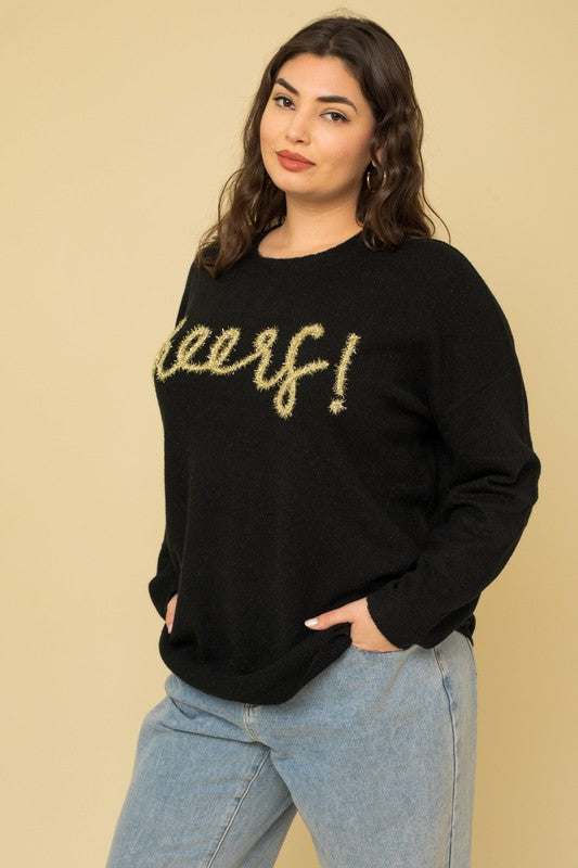 Plus Size Cheers Pullover Sweater - Ivy & Lane