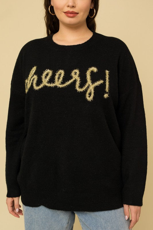 Plus Size Cheers Pullover Sweater - Ivy & Lane