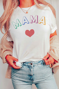 MAMA HEART GRAPHIC TEE