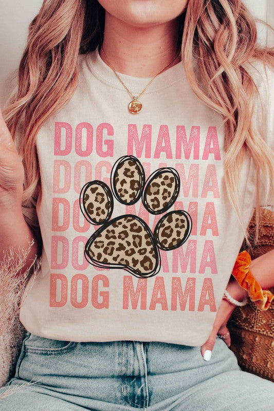 LEOPARD DOG MAMA GRAPHIC TEE