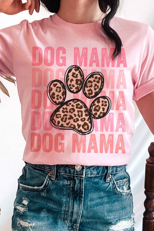 LEOPARD DOG MAMA GRAPHIC TEE