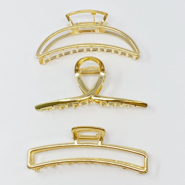 Gold Mine Hair Claw Set Of 3