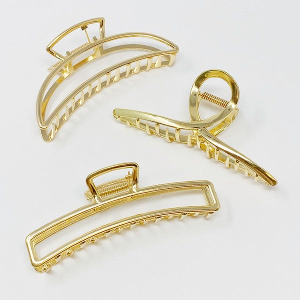 Gold Mine Hair Claw Set Of 3