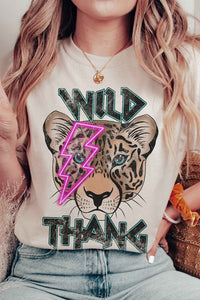 WILD THANG LIGHTNING LEOPARD GRAPHIC T-SHIRT